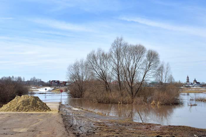 Разлив реки Теши в районе села Заречного